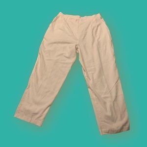 White linen pants